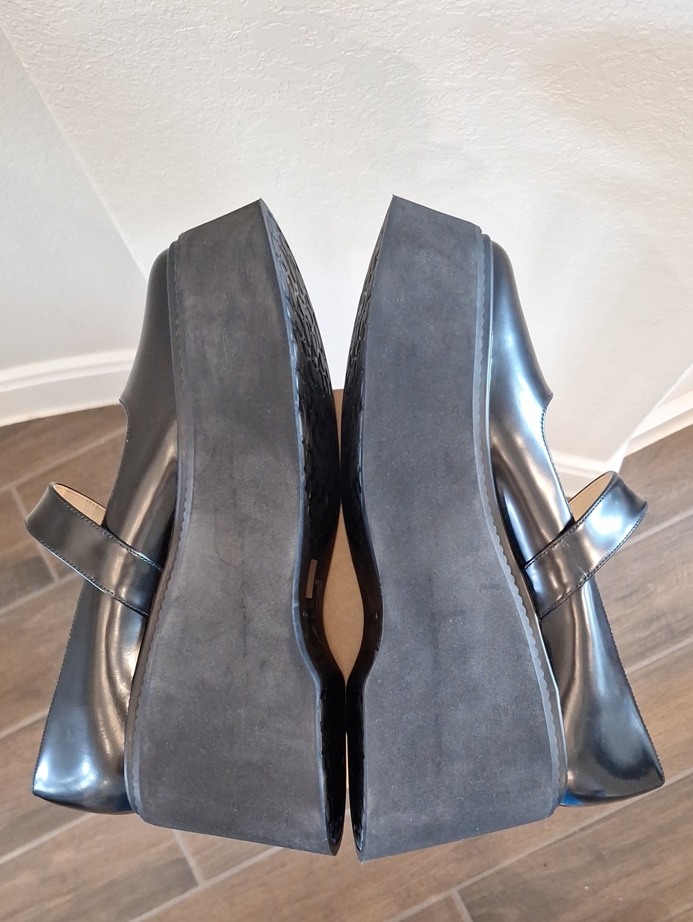 NWOB Coach Tea Rose Platform Mary Jane Shoes Black and Silver Witchy Size 10 - Picture 6 of 9